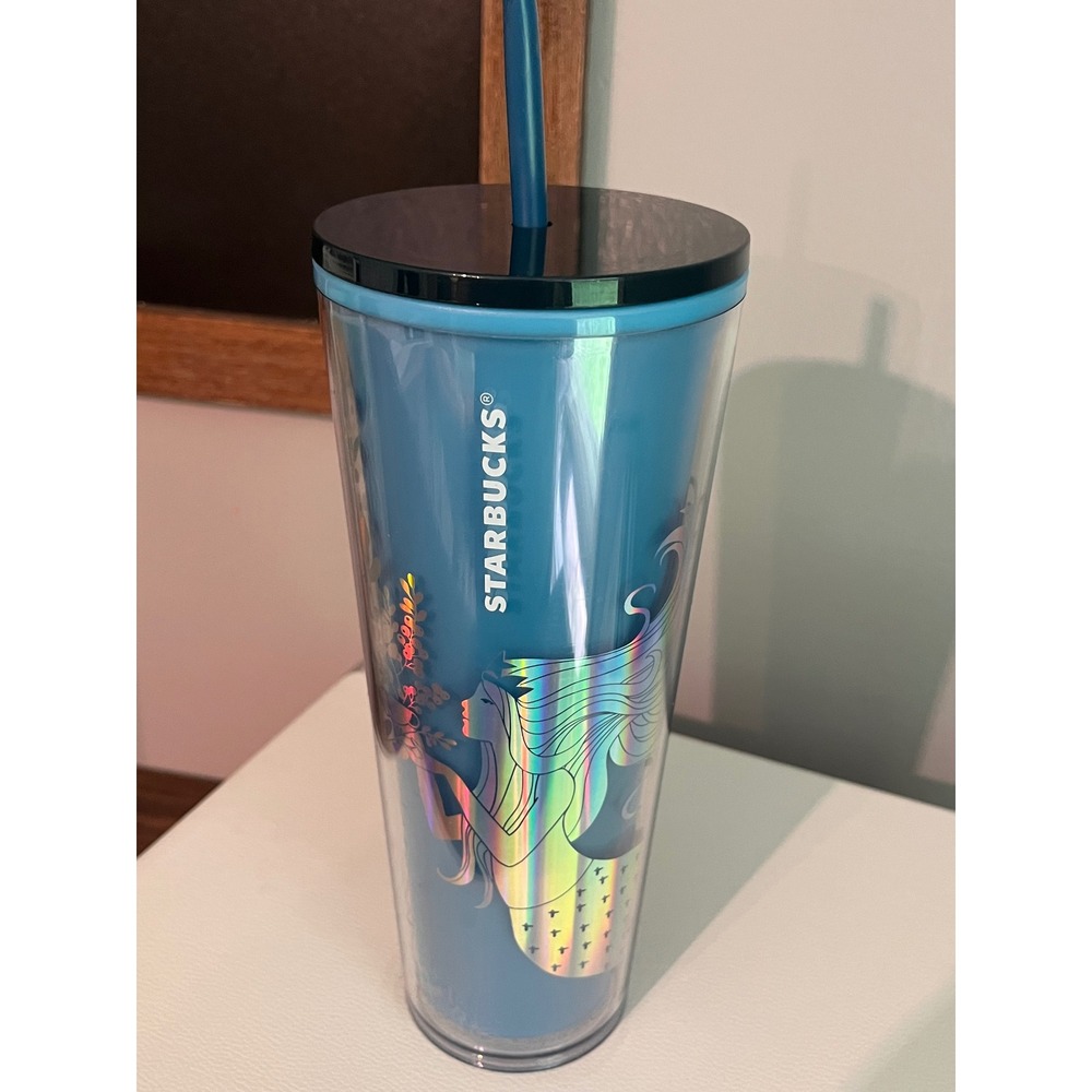 Starbucks 2021 Holiday Collection Mermaid Color Changing Venti Tumbler 24โ oz